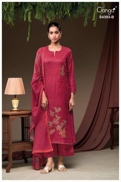 Ganga ileira 4393 Dress materials for wholesale price